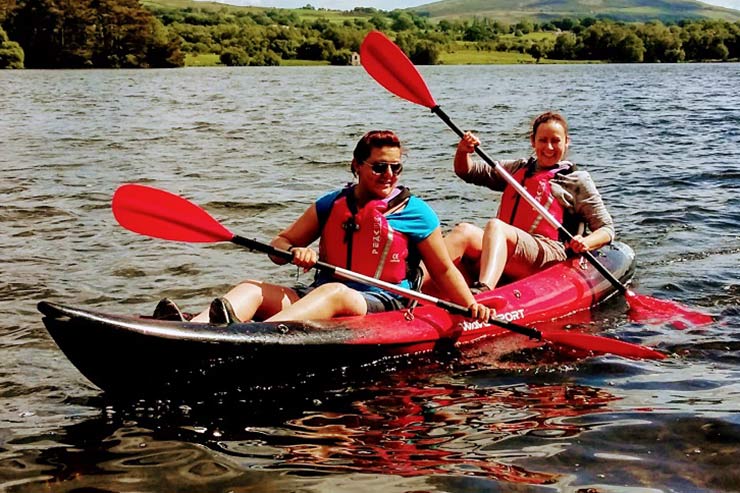 Canoe fun on Talkin Tarn